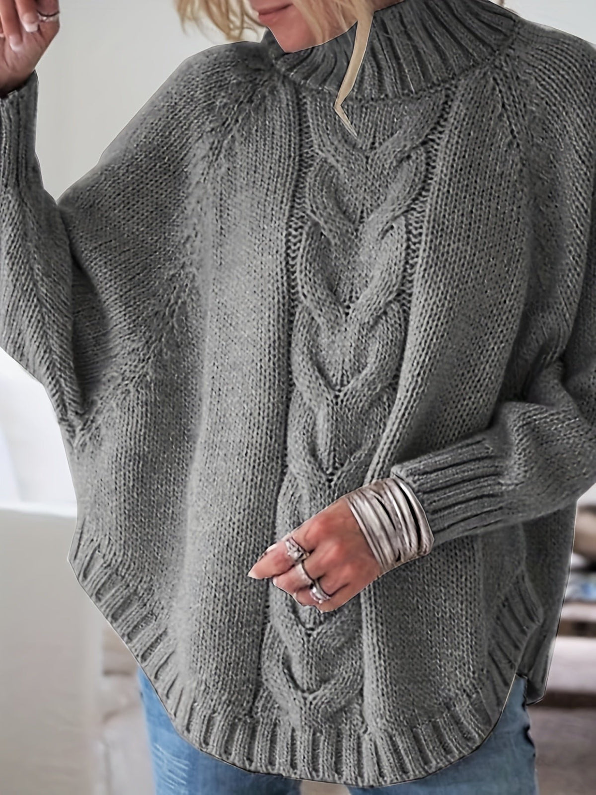 Women's Chunky Oversized Cable Knit Jumper