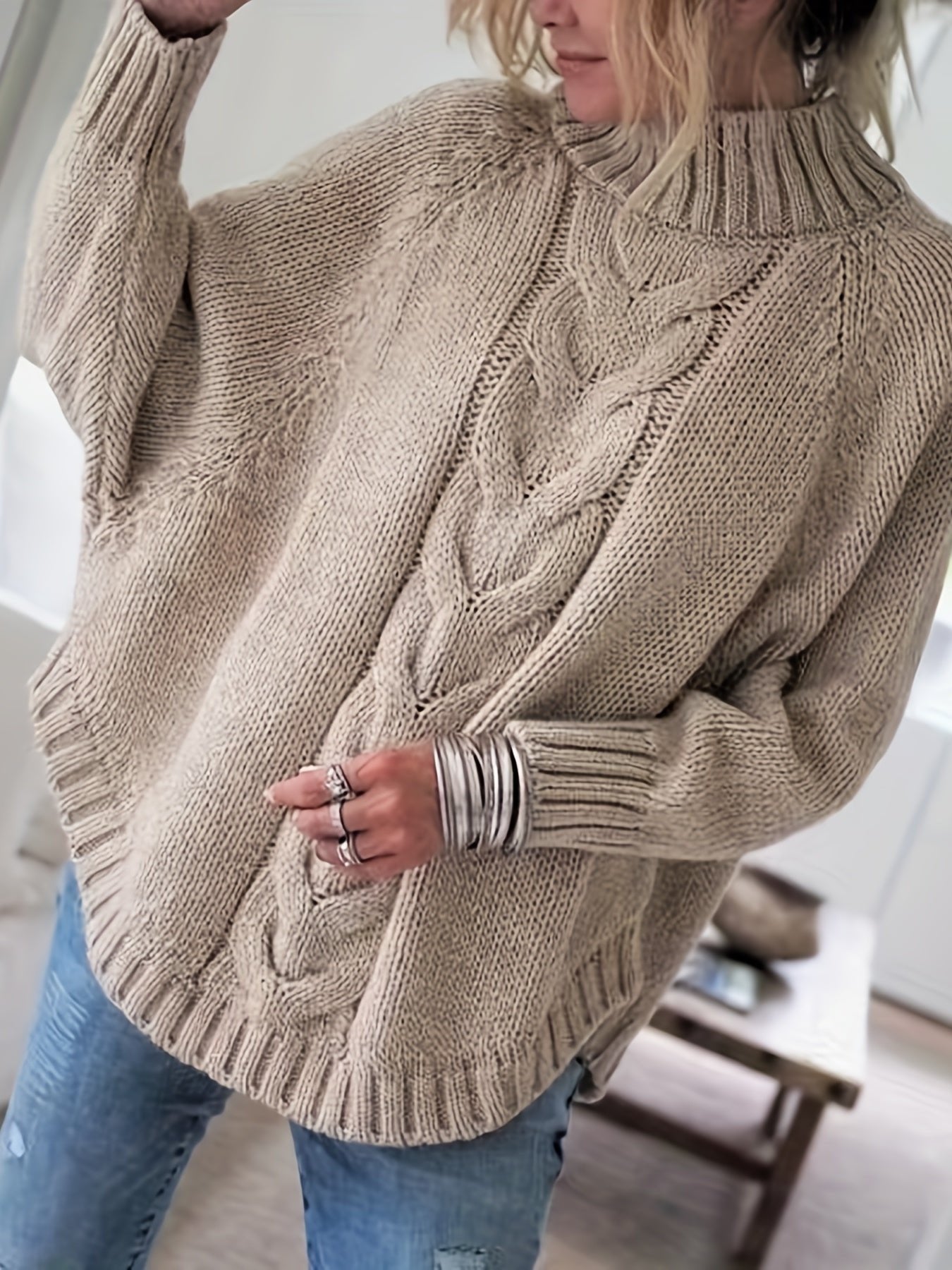 Women's Chunky Oversized Cable Knit Jumper