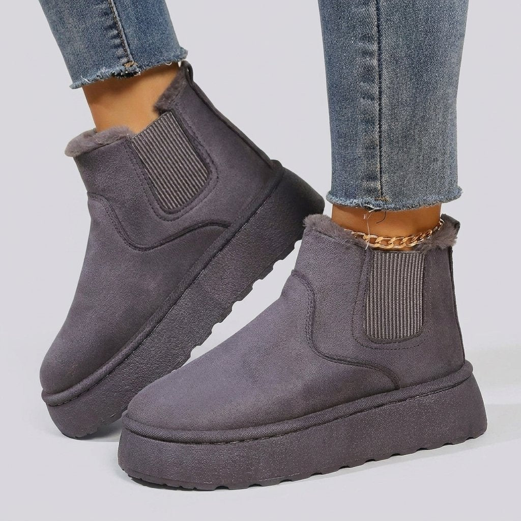 Women's Platform Chelsea Snow Ankle Boots - Grey