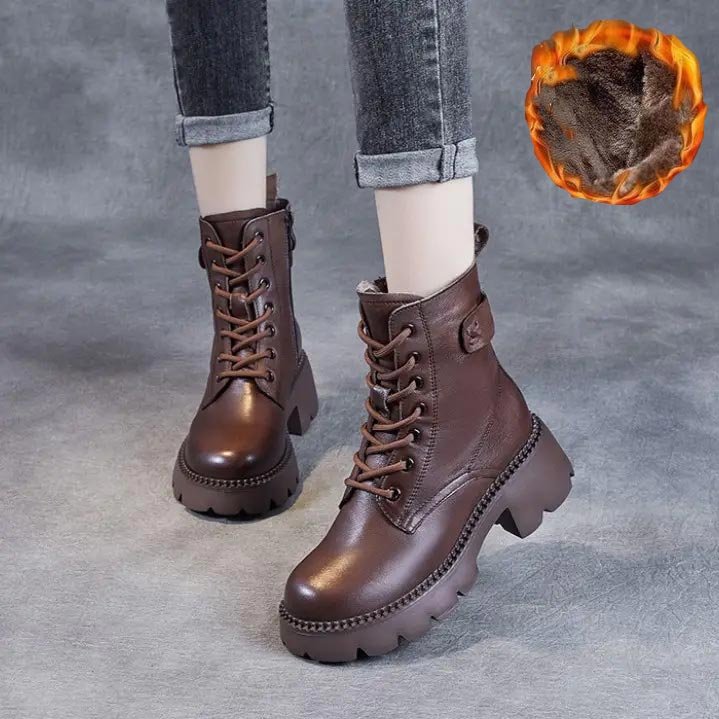 Women's Platform Combat Ankle Boots