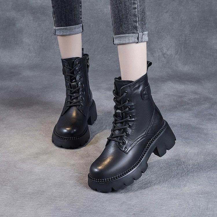 Women's Platform Combat Ankle Boots