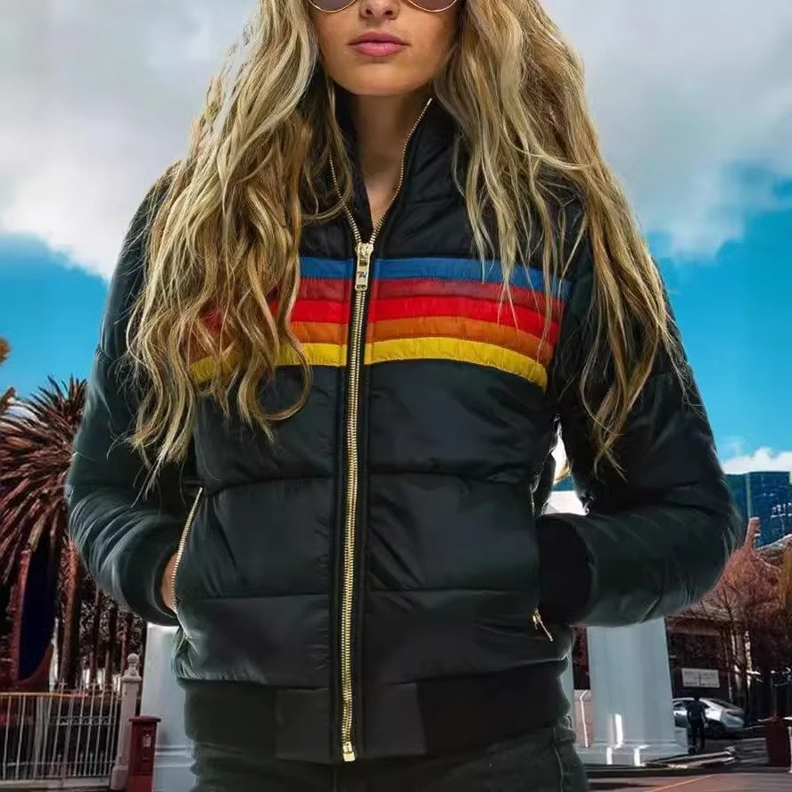 Women's Color-Block Puffer Jacket