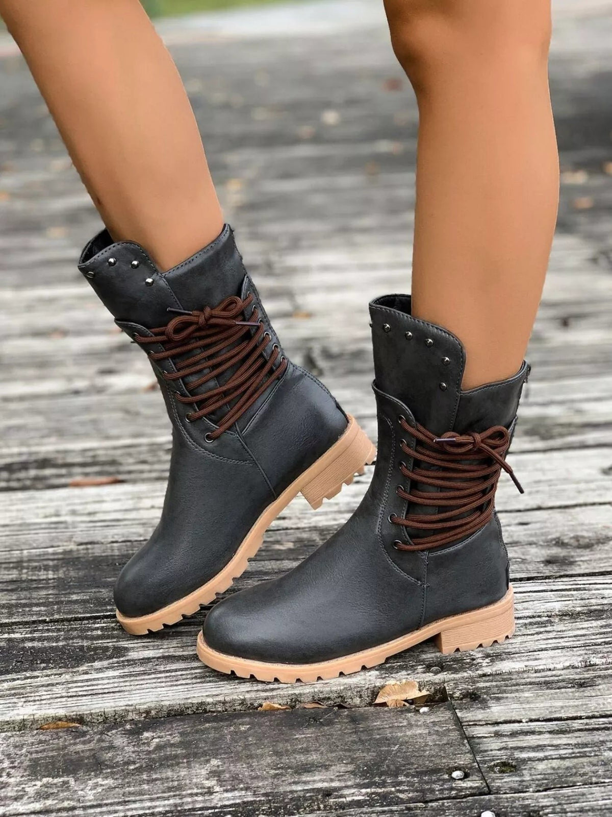 Women's Lace-Up Combat Boots