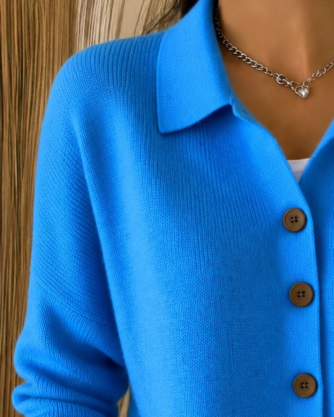 Women's Chunky Oversized Knit Ribbed V-Neck Cardigan