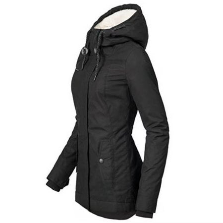 Women's Parka Hooded Longline Teddy Coat