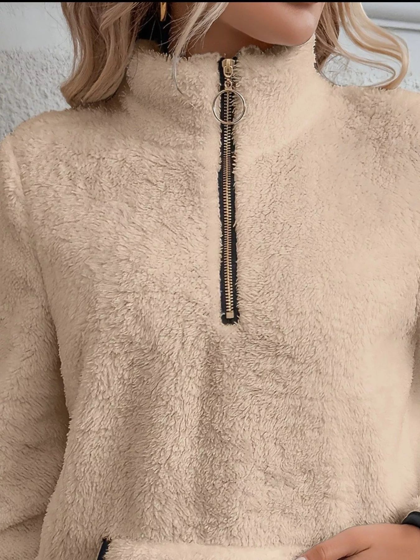Women's Sherpa Fleece Quarter-Zip Jumper