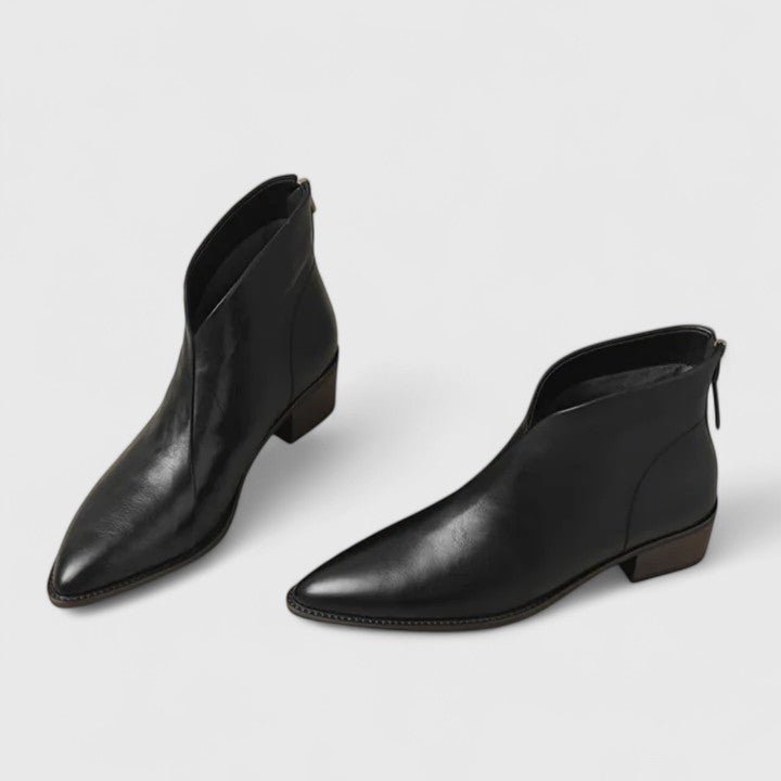 Women's Leather Pointed-Toe Ankle Boots