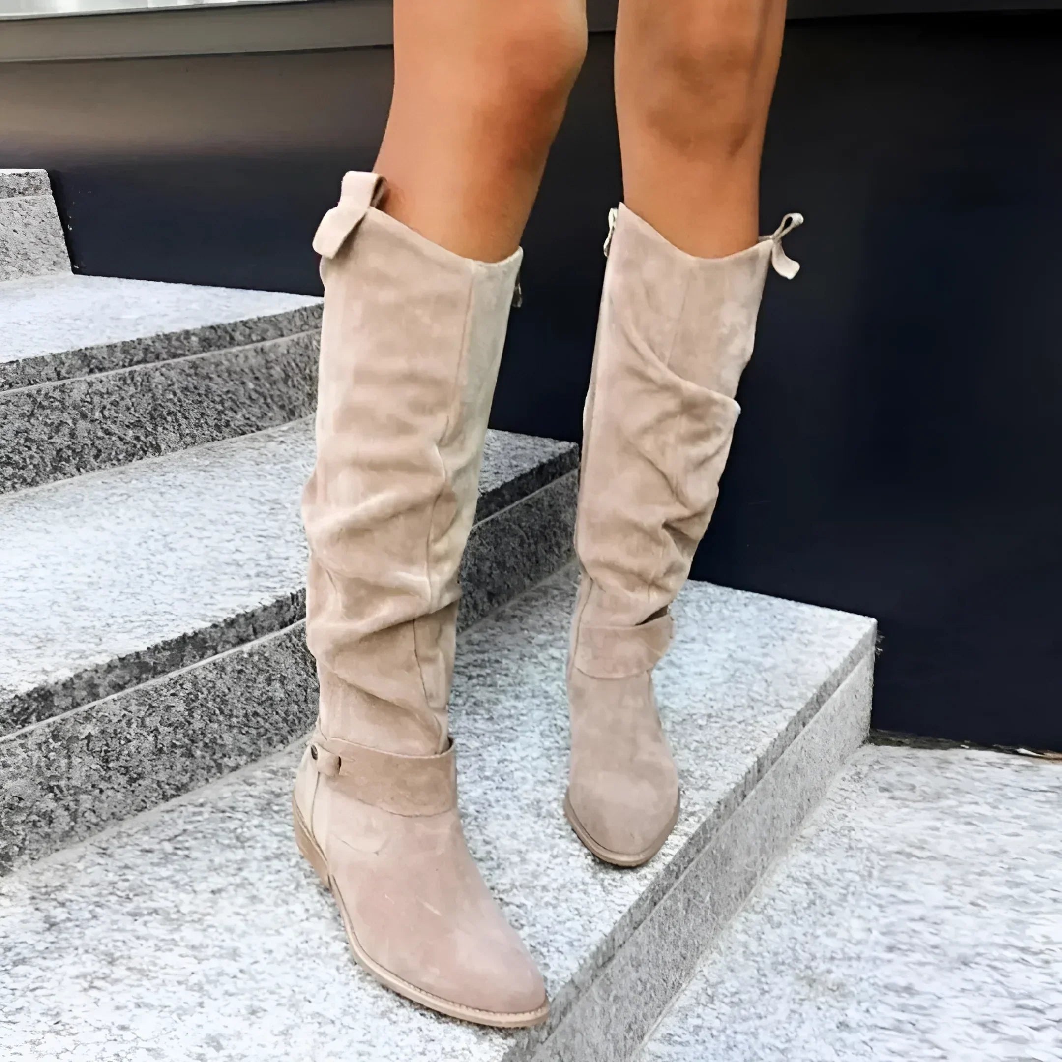 Women's Suede Knee-High Slouch Boots