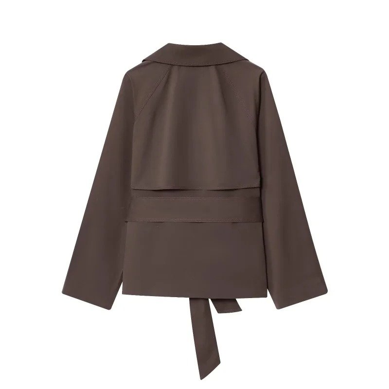 Women's Cotton Cropped Trench Jacket