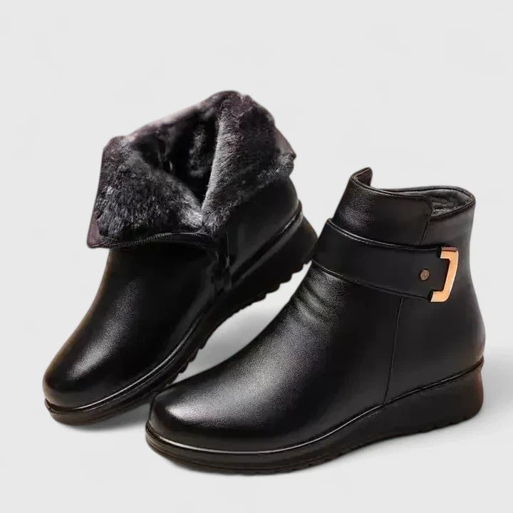 Women's Faux Leather Winter Ankle Boots