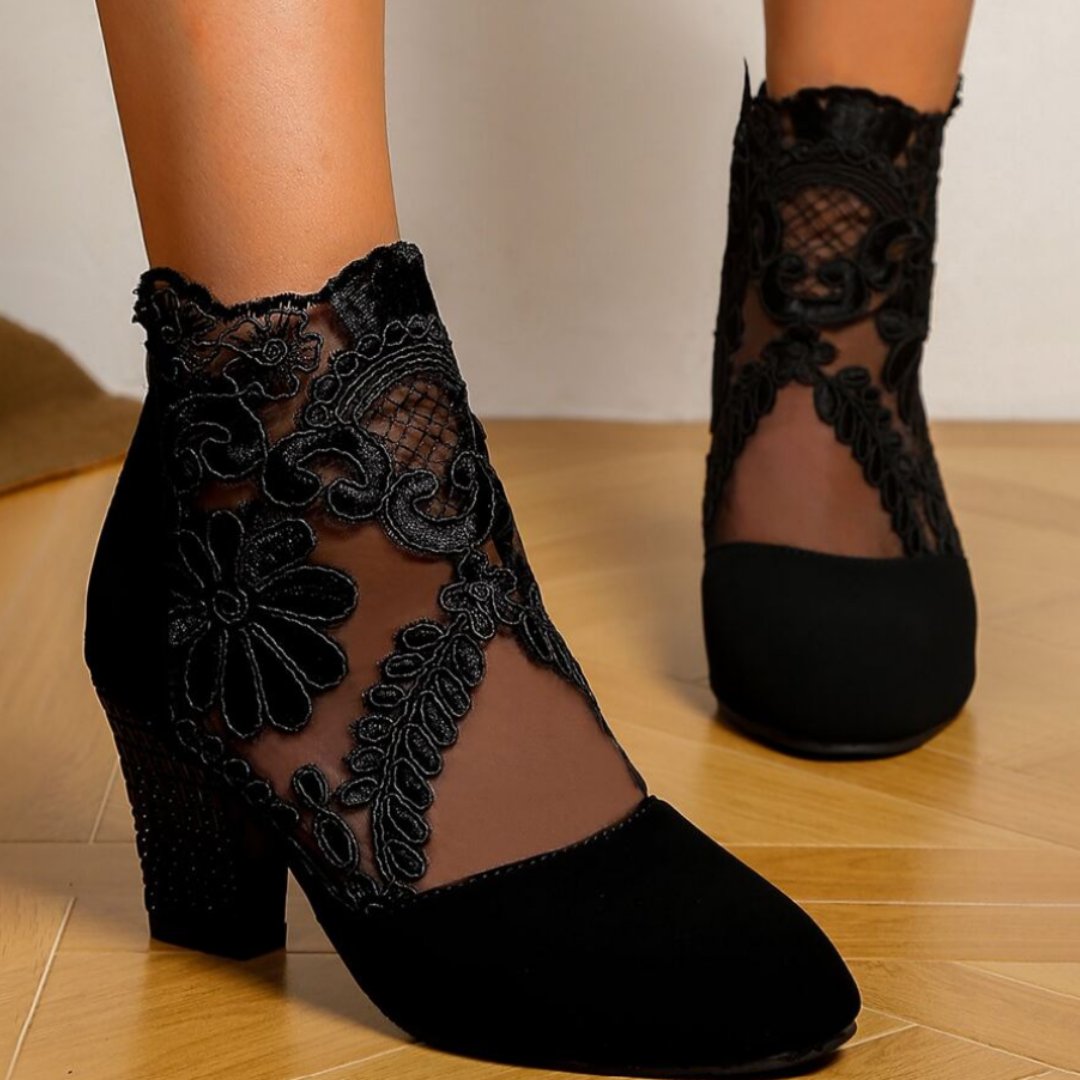 Women's Floral Party Ankle Boots