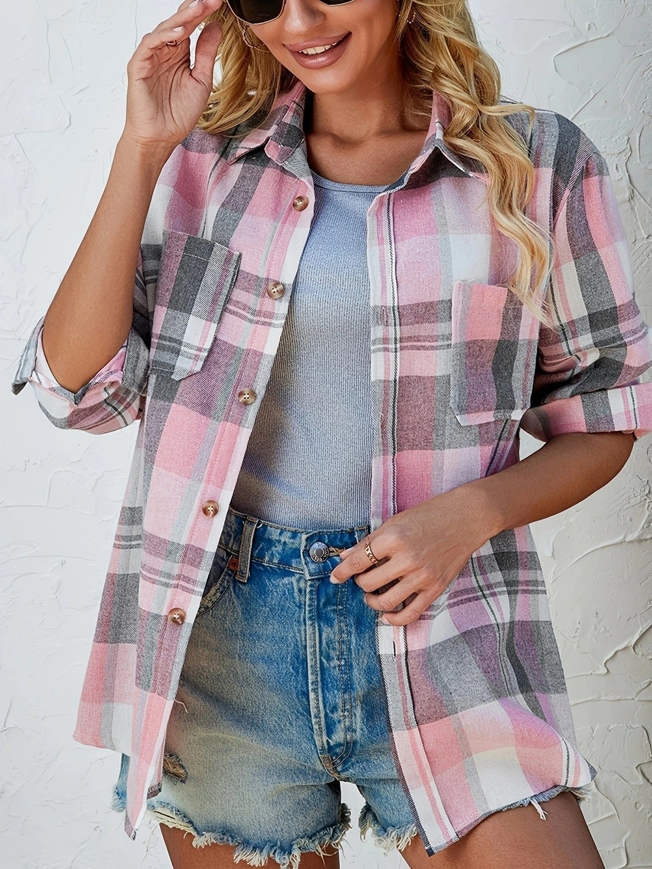 Women's Oversized Plaid Shacket