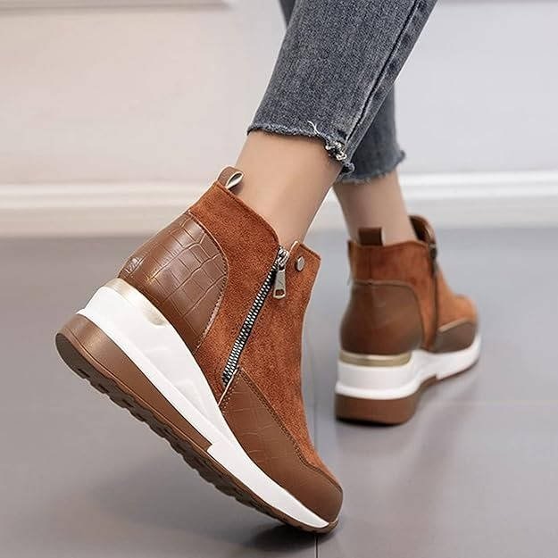 Women's Hidden-Wedge Trainer Ankle Boots
