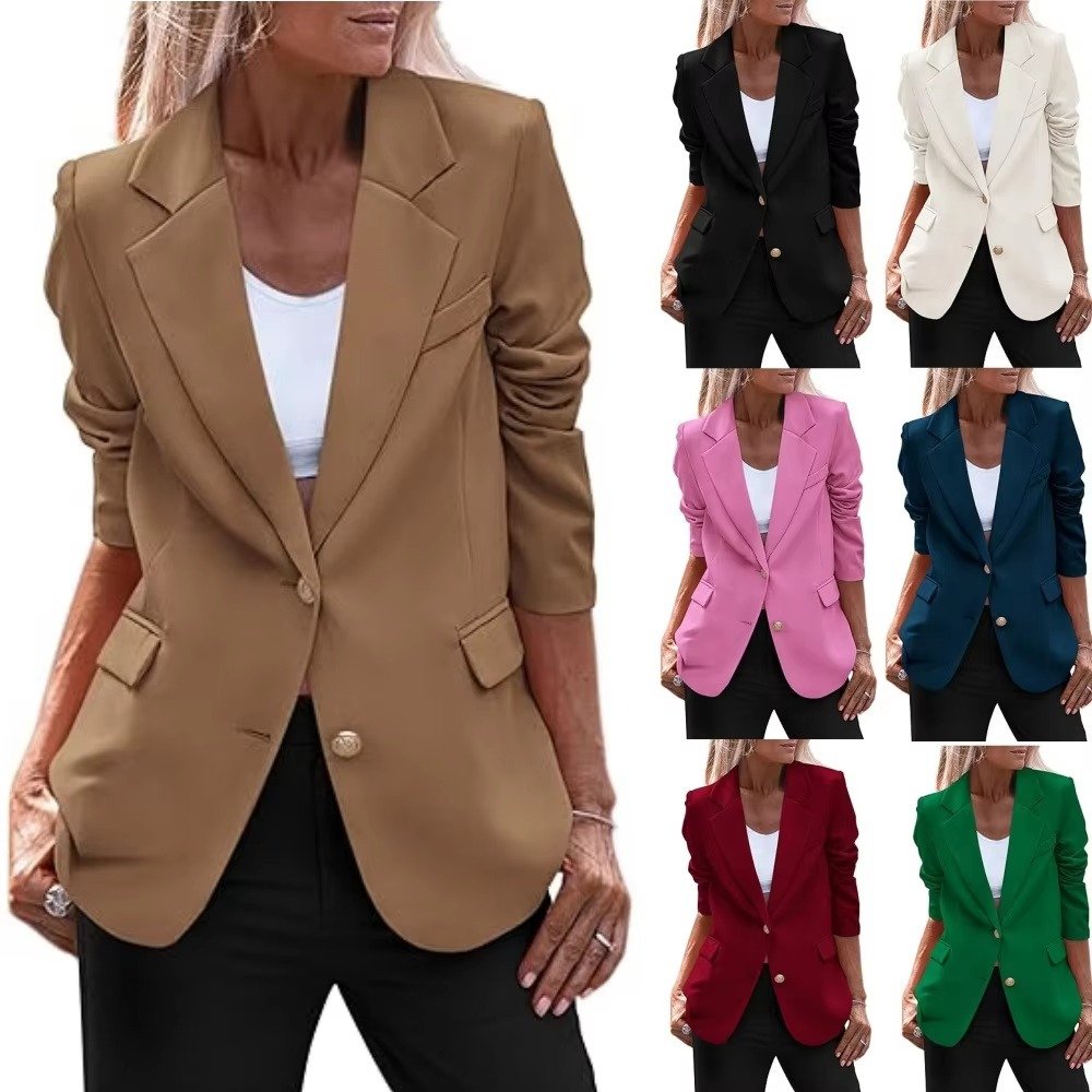 Women's Single-Breasted Boyfriend Blazer