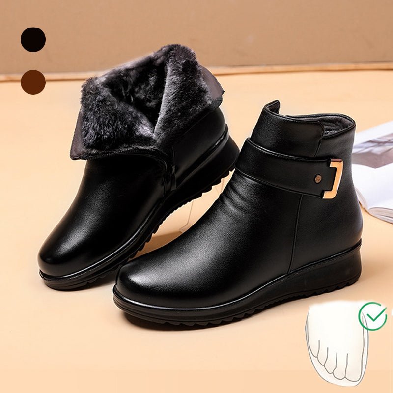 Women's Faux Leather Winter Ankle Boots