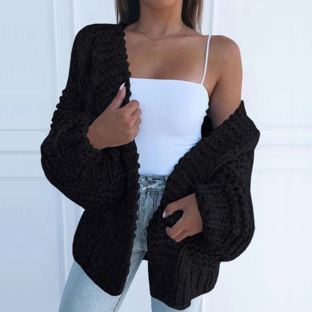 Women's Chunky Oversized Cable Knit Cardigan