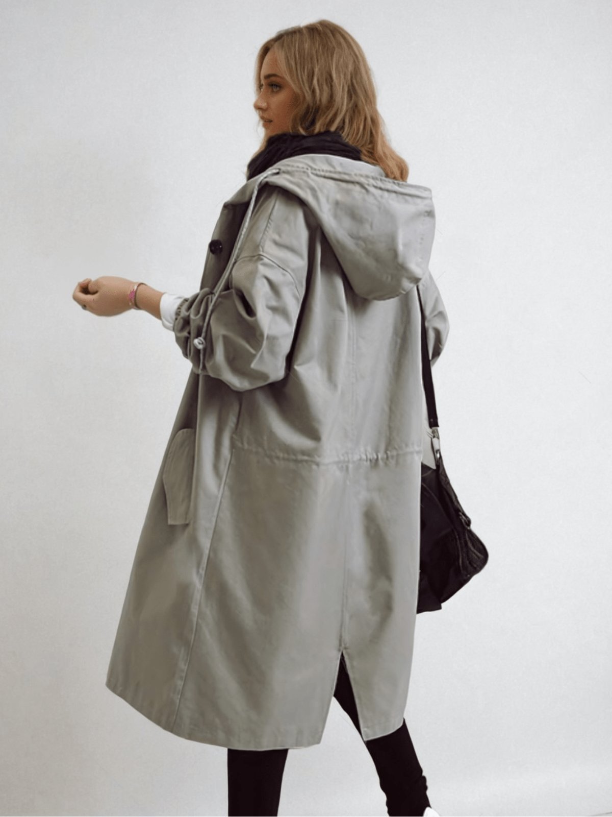 Women's Oversized Hooded Trench Coat