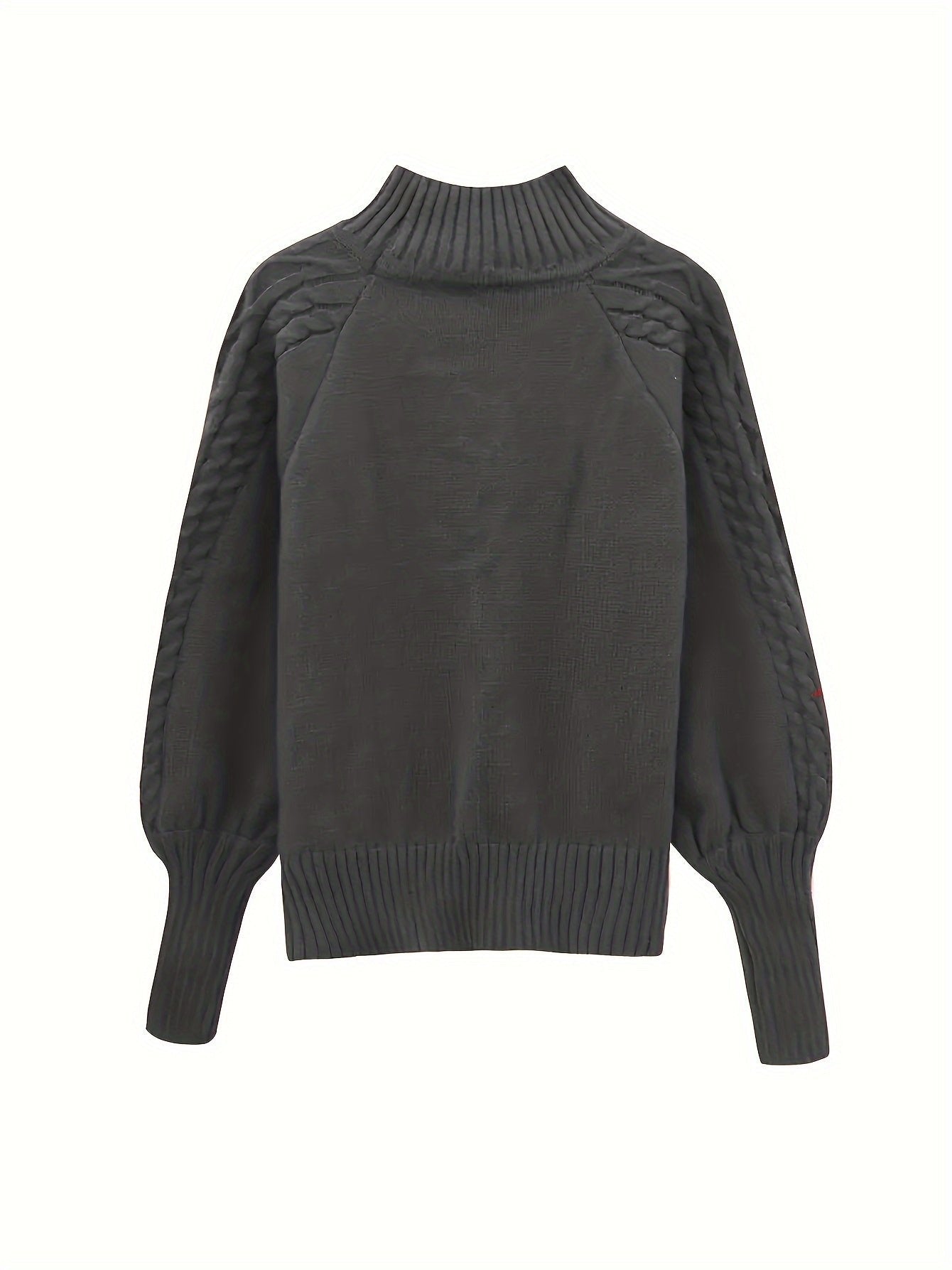Women's Chunky Funnel Neck Cable Knit Jumper