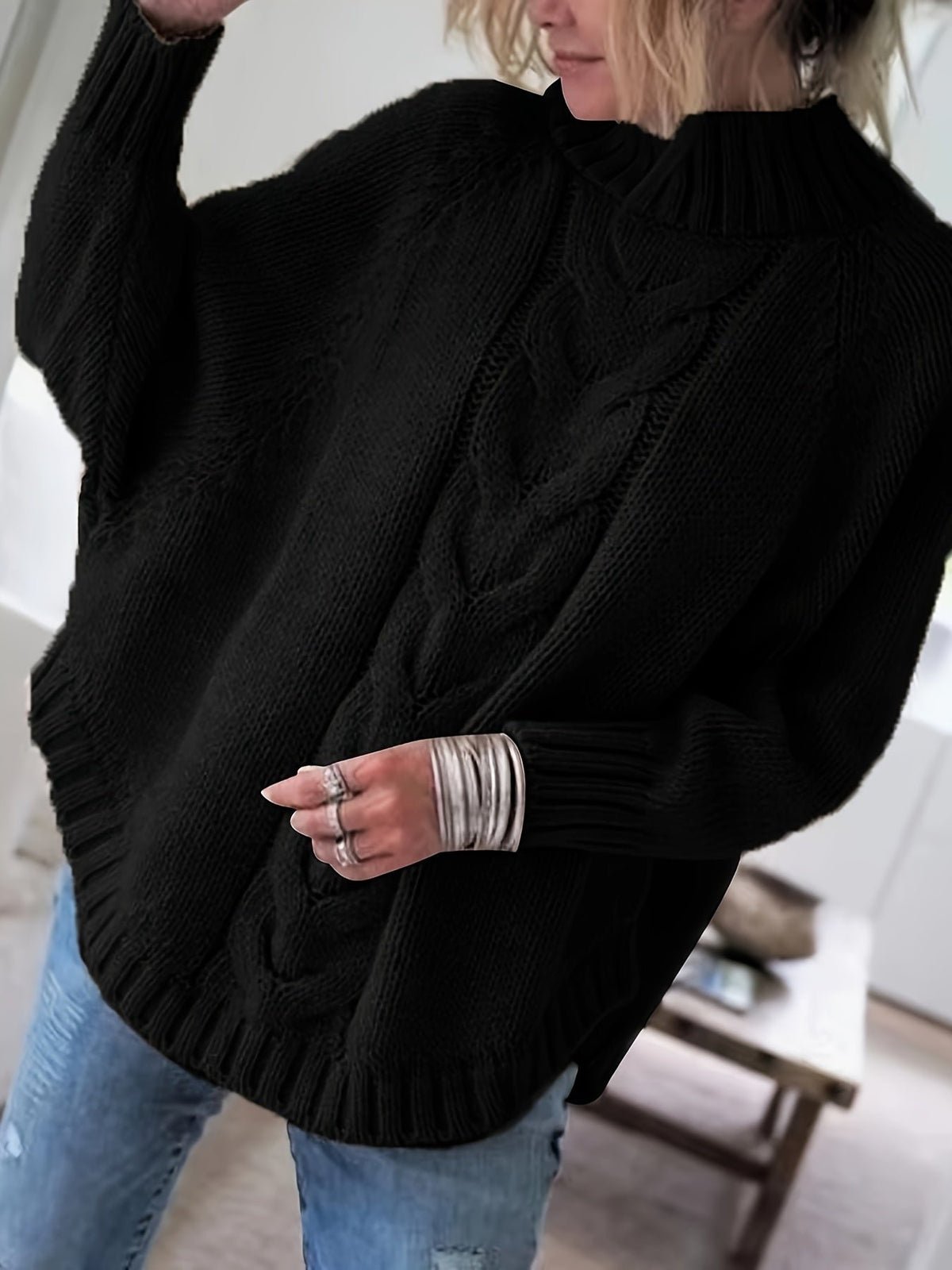 Women's Chunky Oversized Cable Knit Jumper