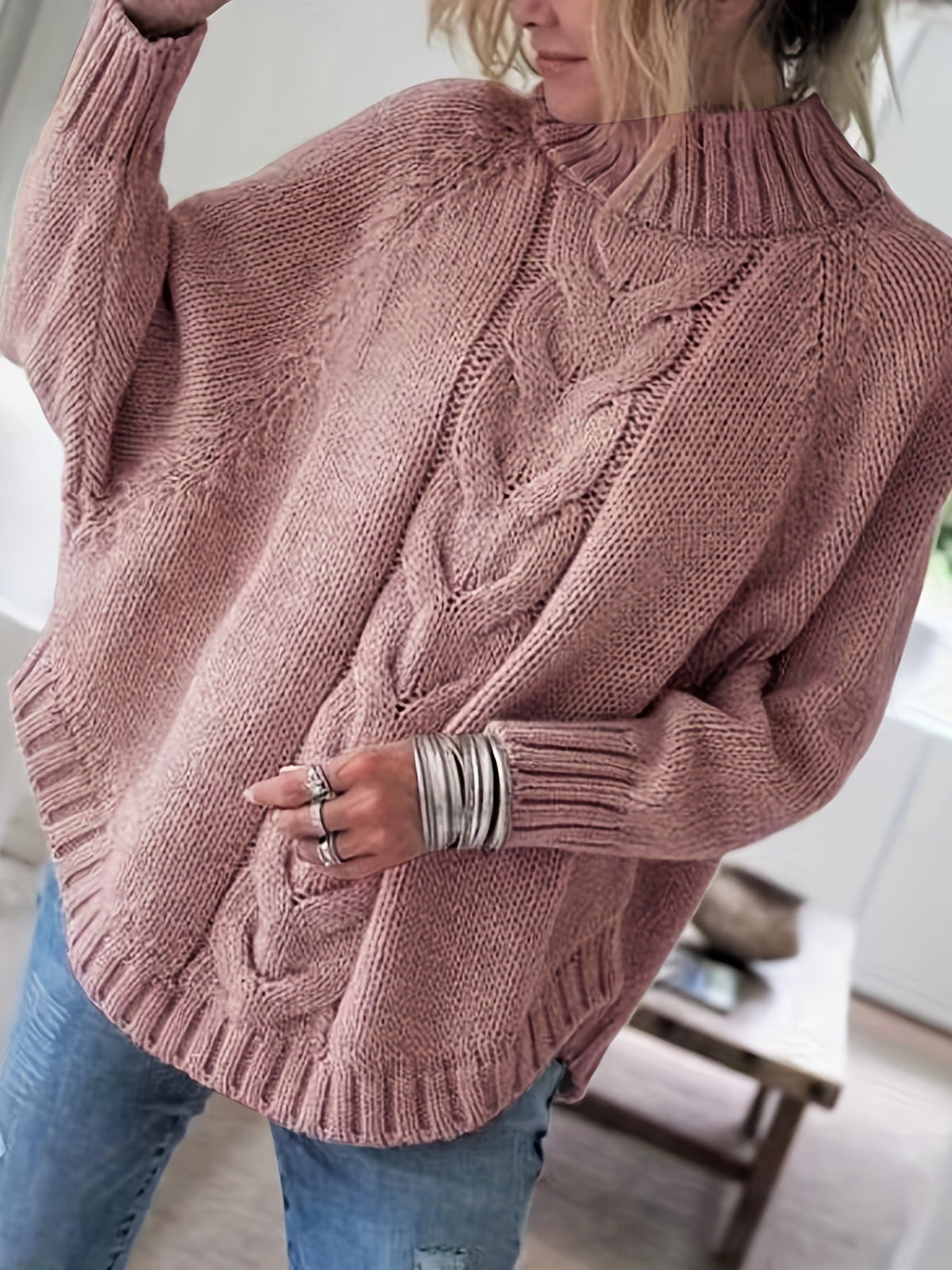 Women's Chunky Oversized Cable Knit Jumper