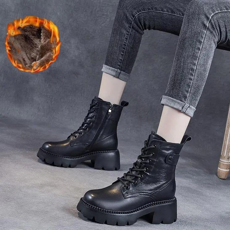 Women's Platform Combat Ankle Boots