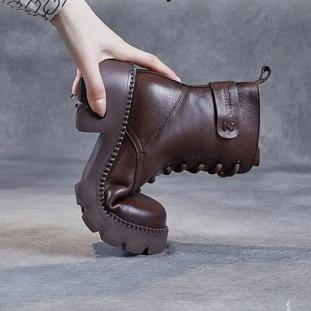 Women's Platform Combat Ankle Boots