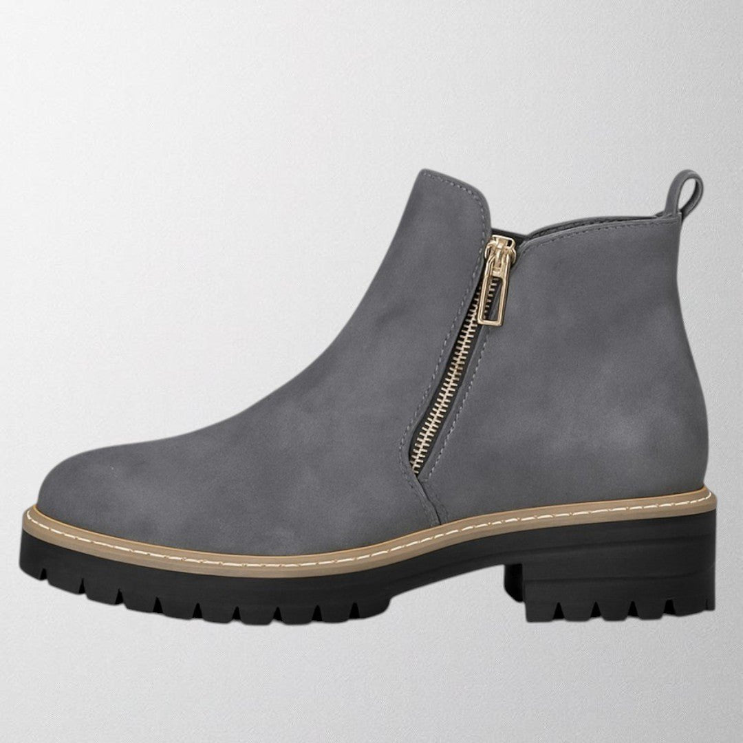 Women's Suede Chelsea Ankle Boots - Gray