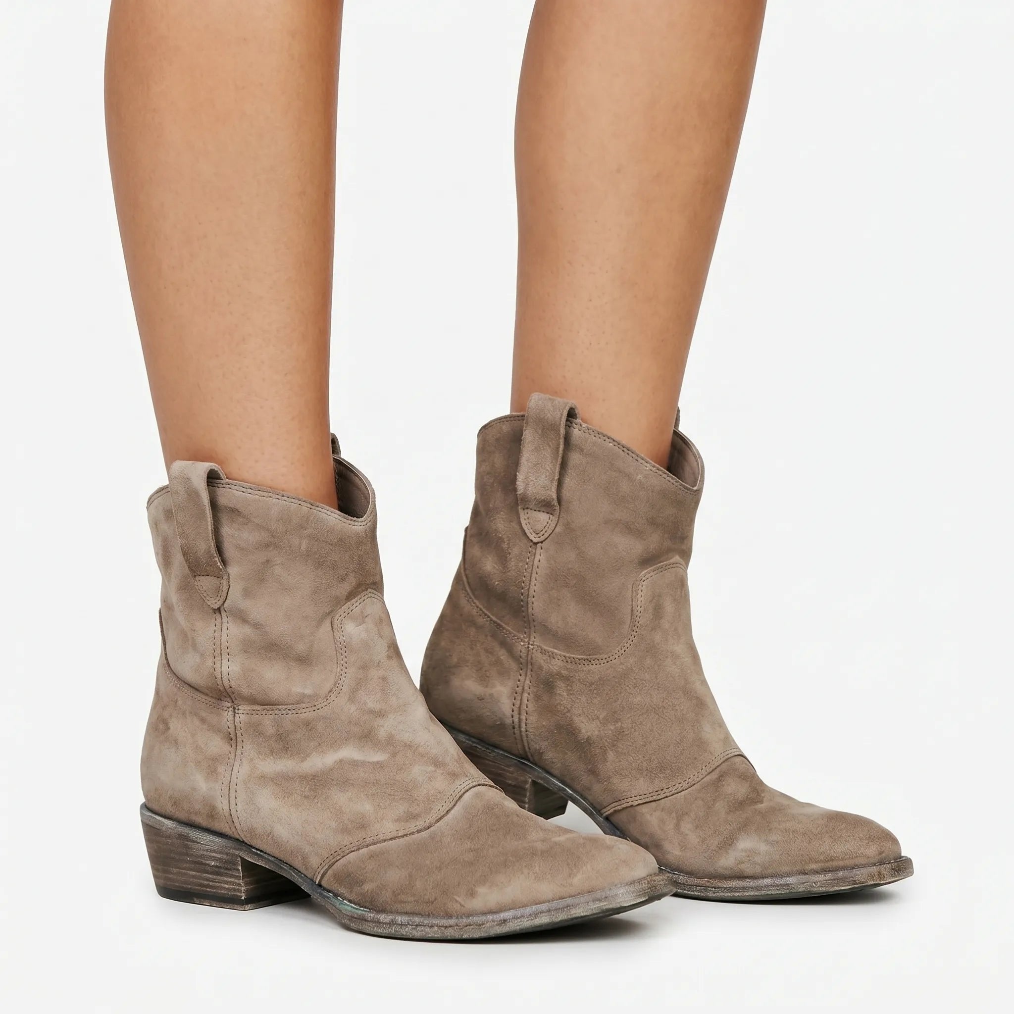 Women's Western Suede Ankle Boots