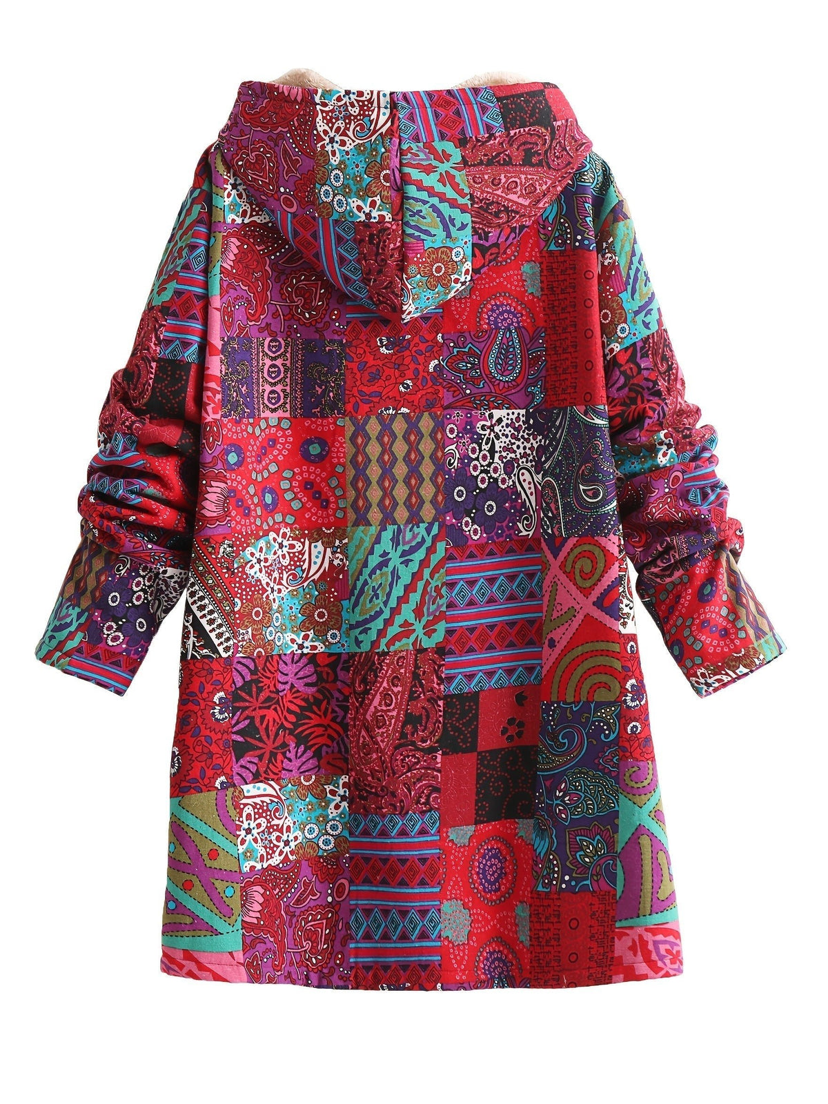 Women's Hooded Longline Teddy Coat
