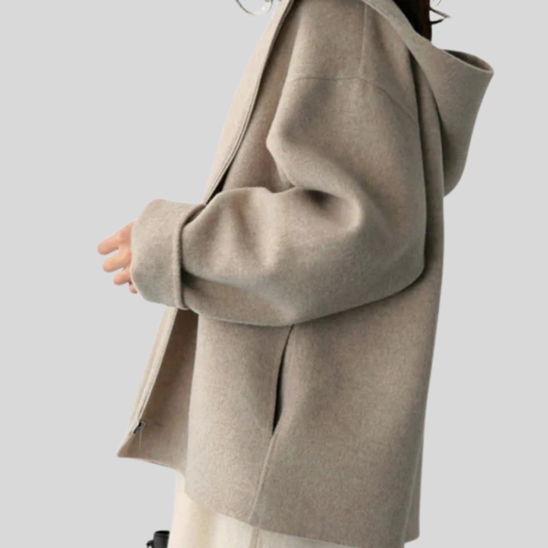 Women's Oversized Wool Hooded Jacket