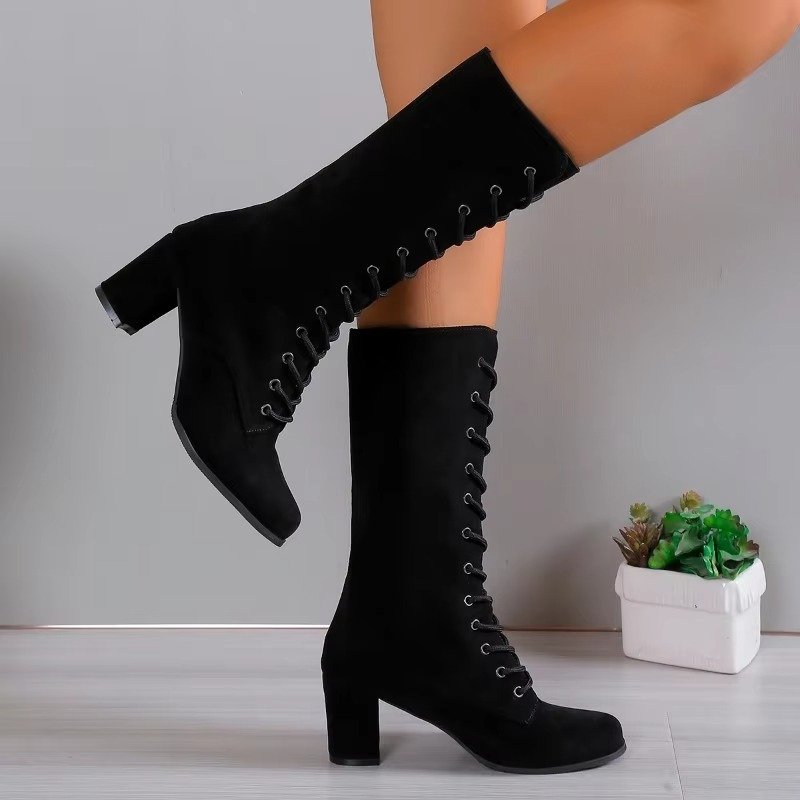 Women's Faux Suede Knee-High Boots