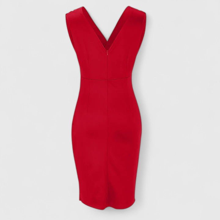 Women's Satin Bodycon Midi Party Dress