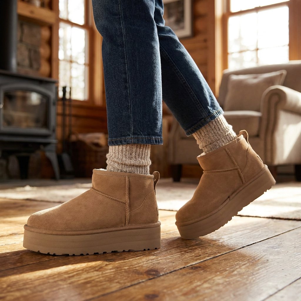 Women's Mini Platform Winter Boots