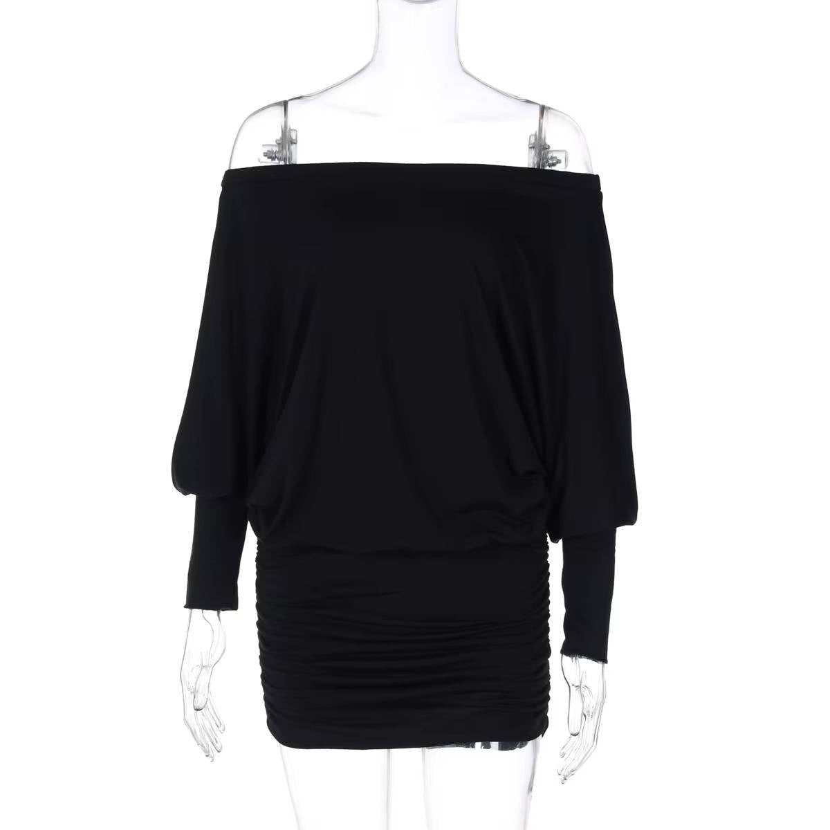Women's Long Sleeve Off-Shoulder Bodycon Mini Party Dress
