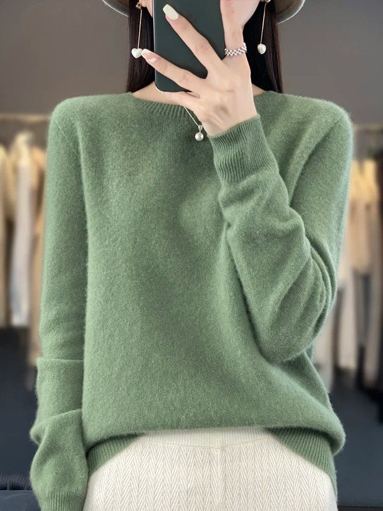 Women's Wool Jumper - Light green