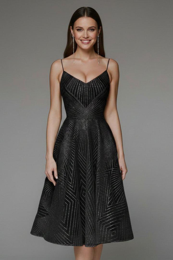 Women's Cocktail Party Dress - Black