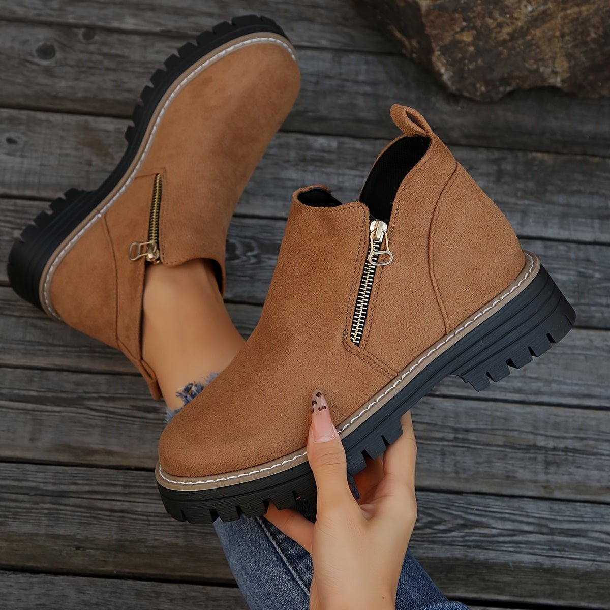 Women's Leopard Platform Ankle Boots