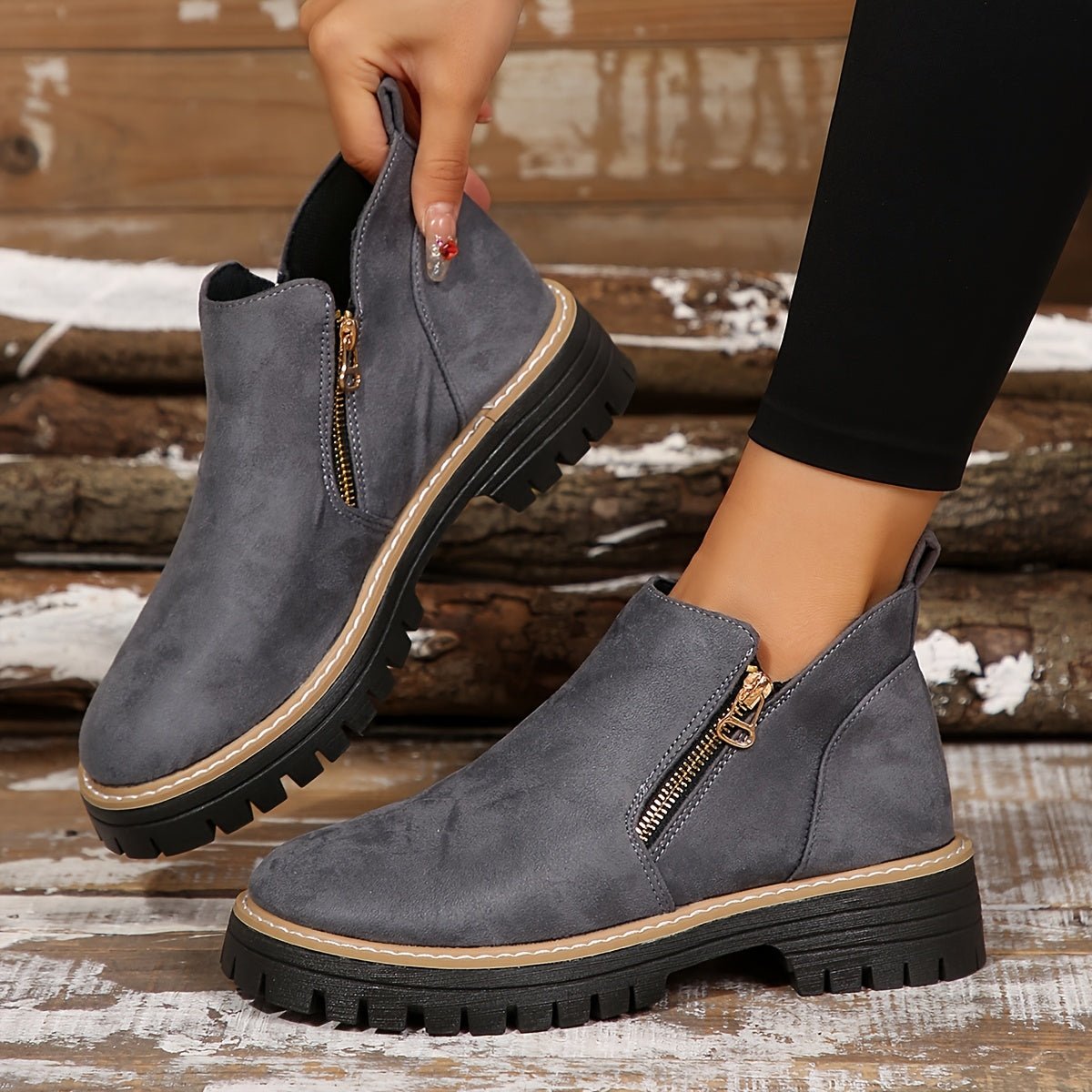 Women's Leopard Platform Ankle Boots