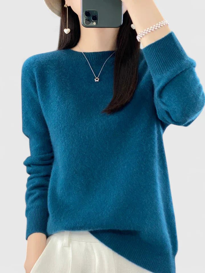 Women's Wool Jumper - More Blue