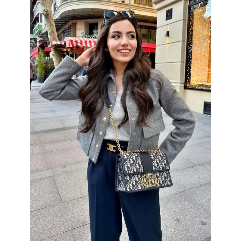 Women's Cropped Wool-Blend Jacket