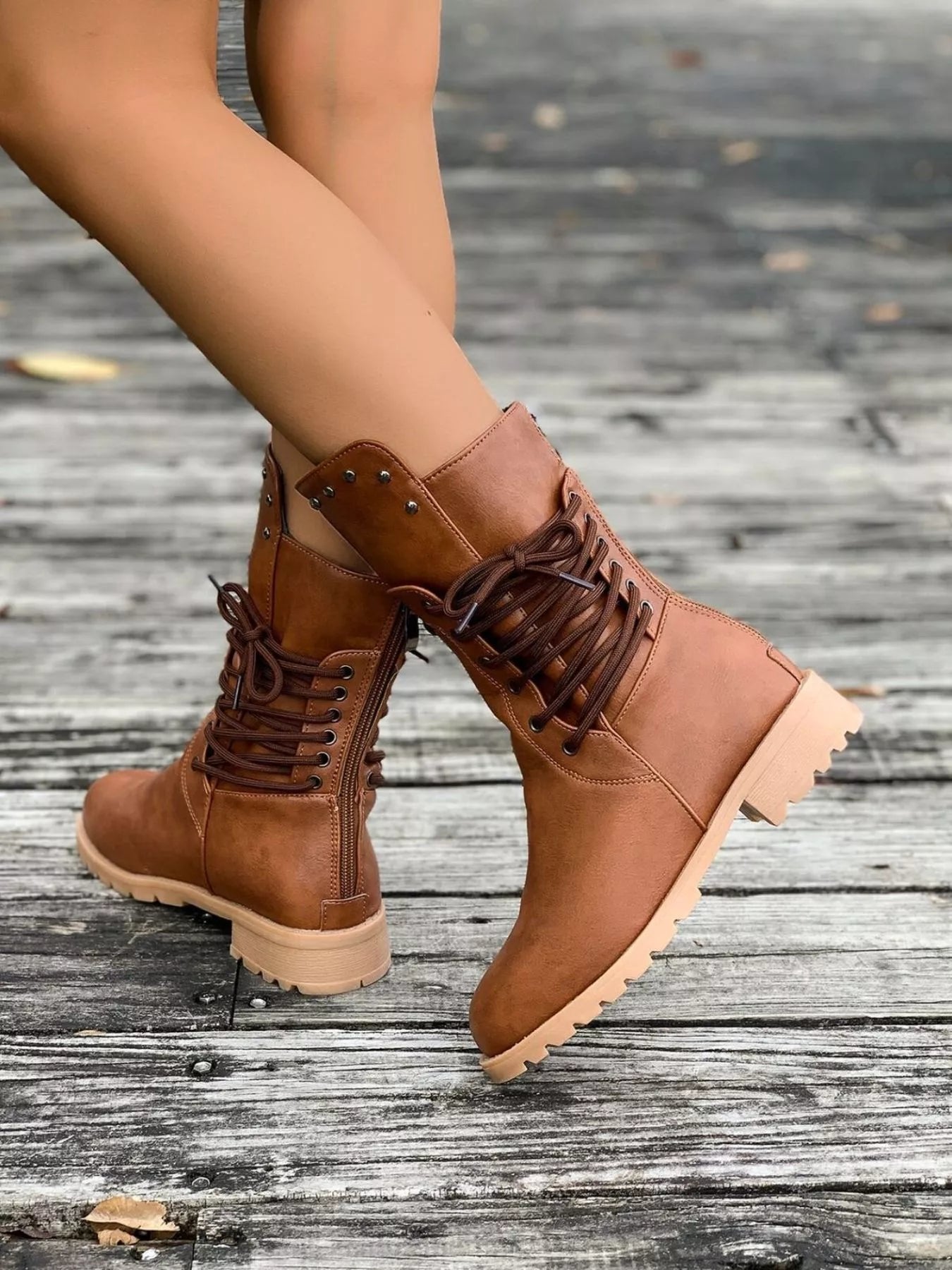Women's Lace-Up Combat Boots