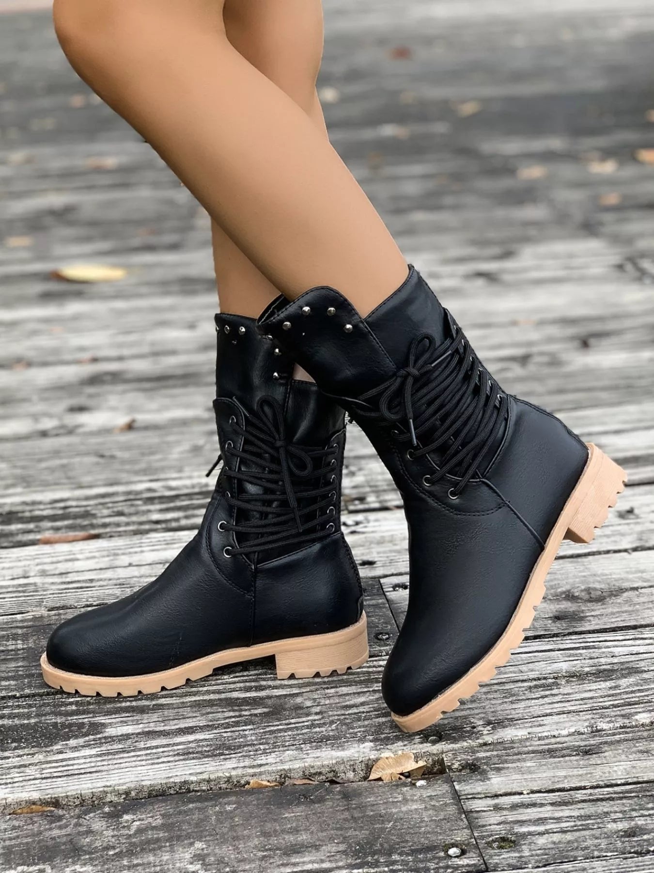Women's Lace-Up Combat Boots