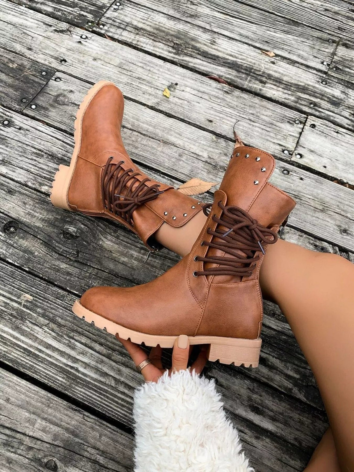 Women's Lace-Up Combat Boots