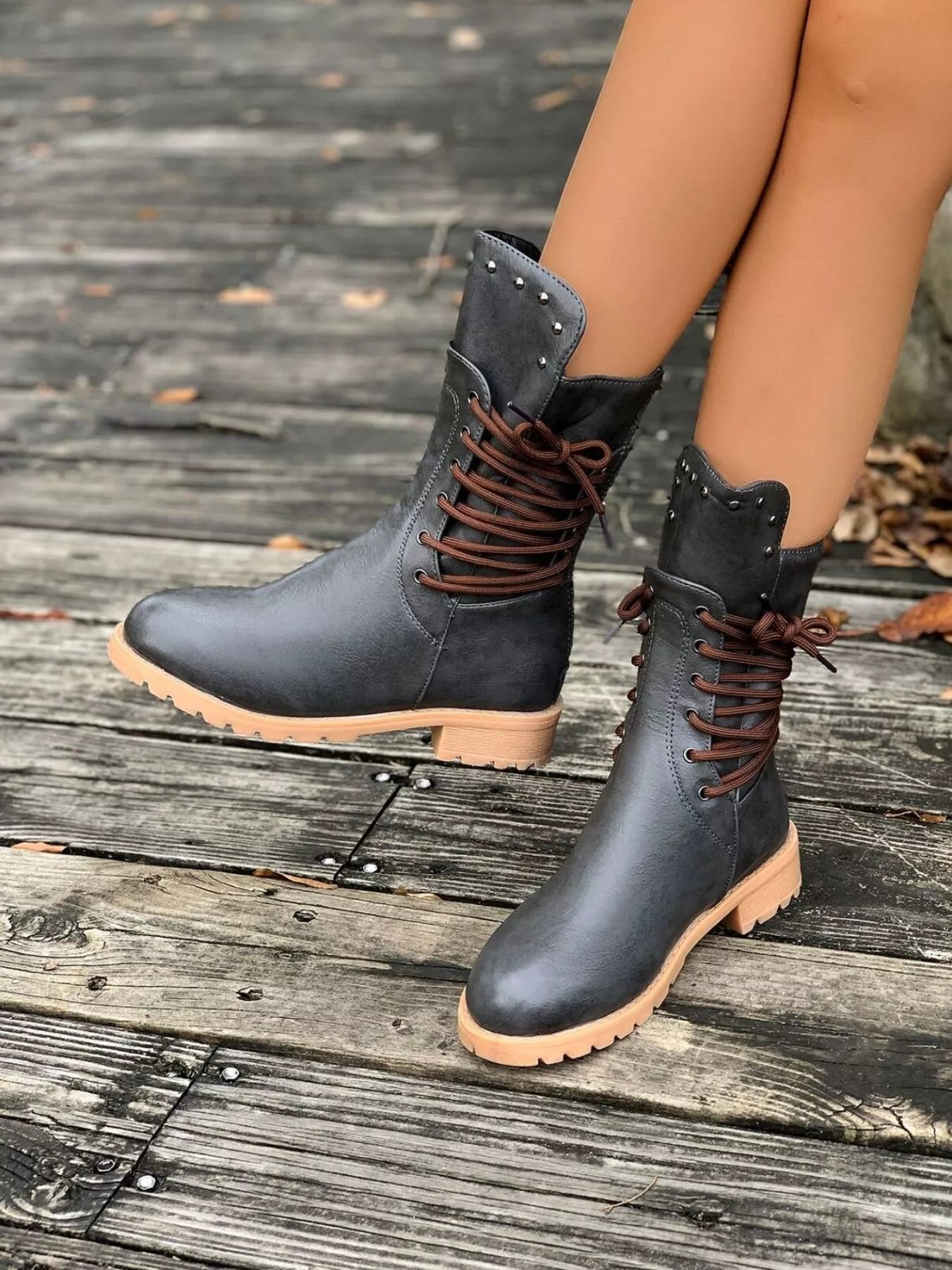 Women's Lace-Up Combat Boots