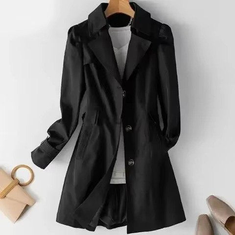 Women's Trench Coat - Black