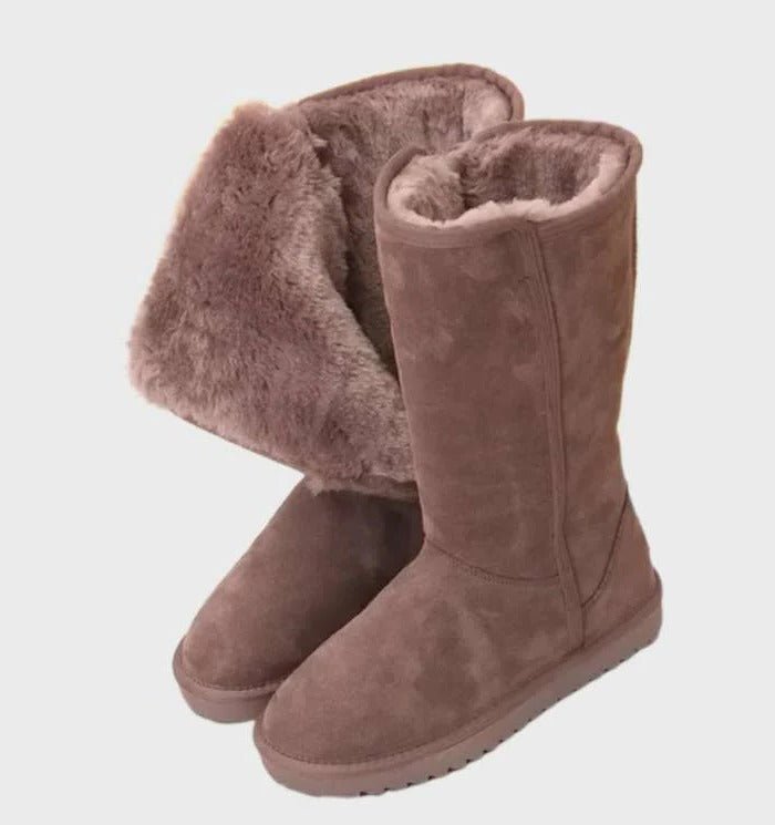 Women's Tall Suede Snow Knee-High Boots - Brown