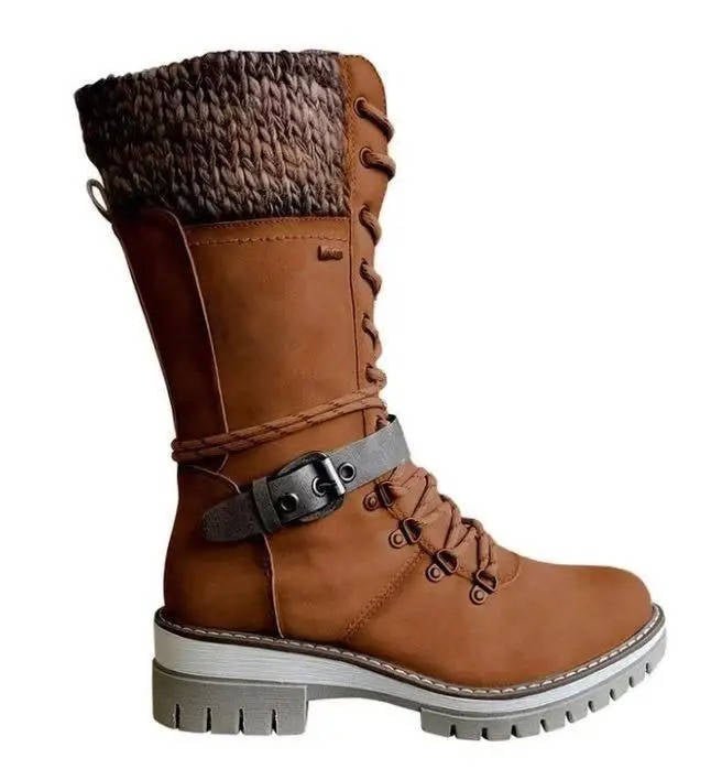 Women's Faux Leather Combat Boots
