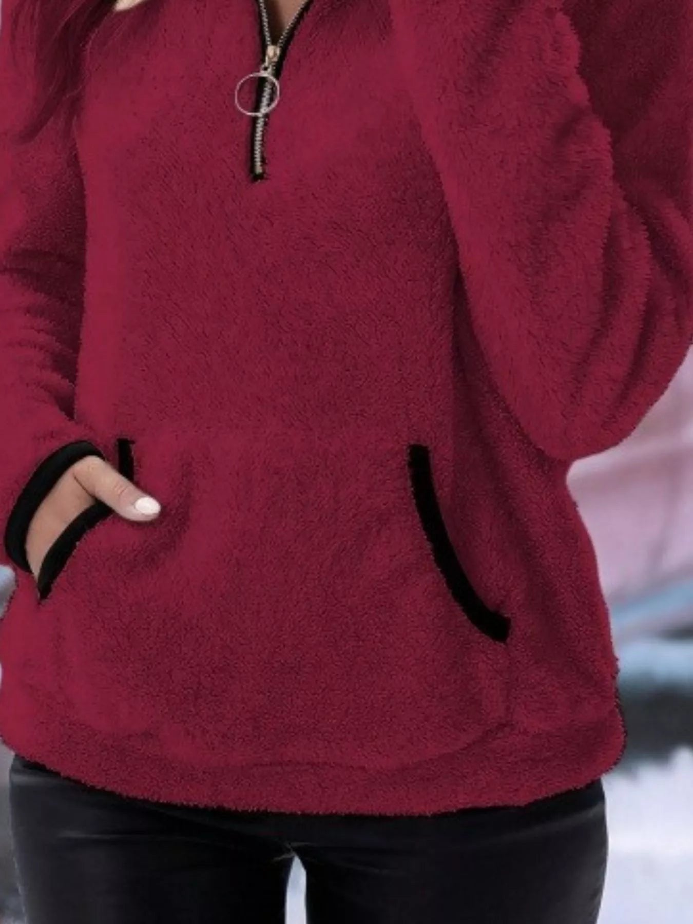 Women's Sherpa Fleece Quarter-Zip Jumper