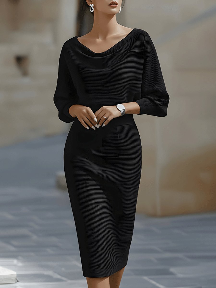 Women's Bodycon Knit Ribbed Midi Dress