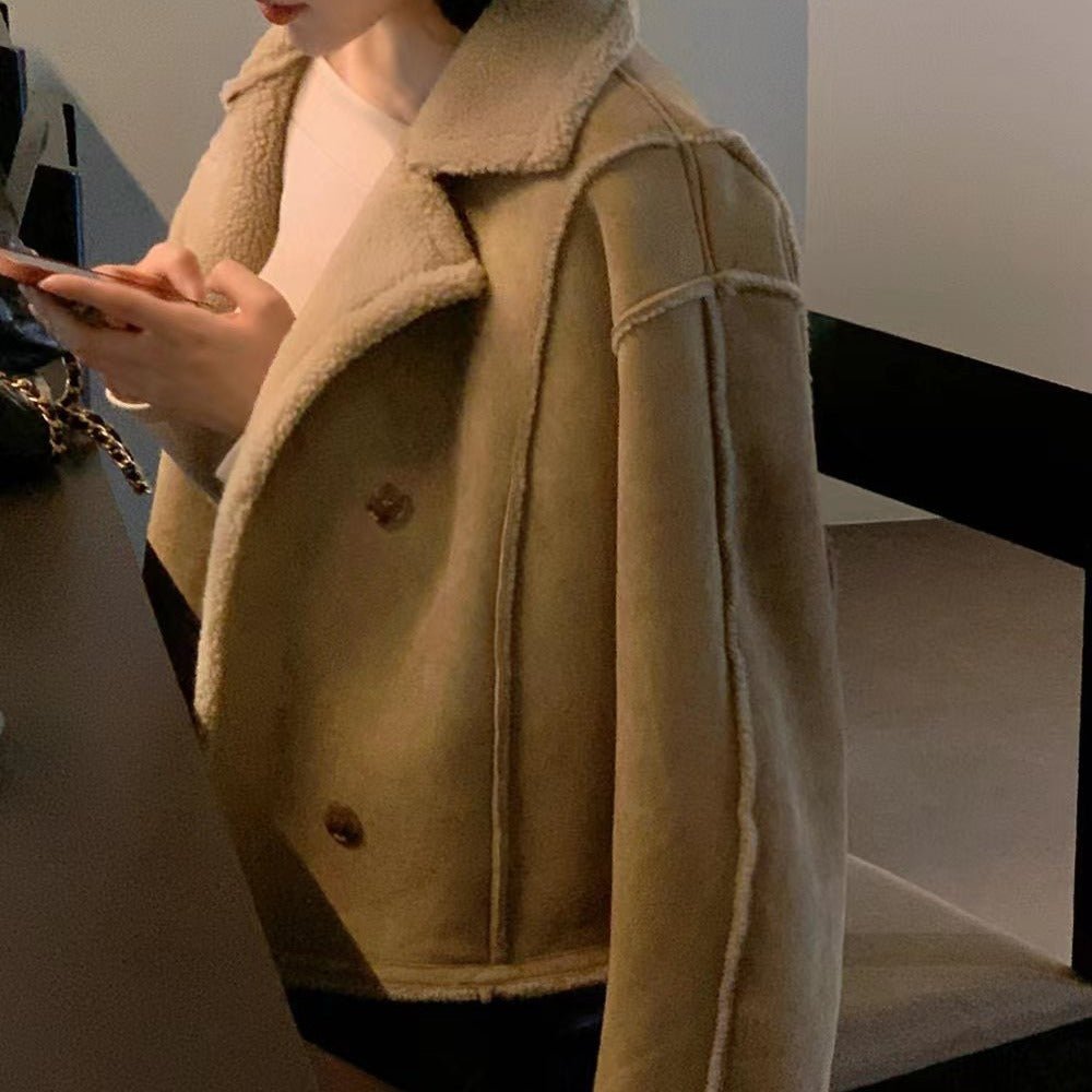 Women's Faux Shearling Cropped Jacket